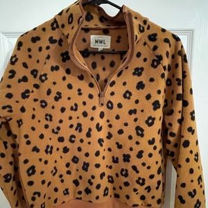Super cute Madewell leopard print fleece!